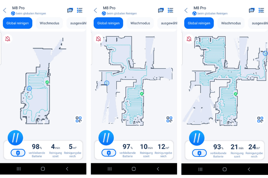 cartographie aspirateur robot m8 pro